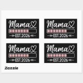 Mama est. 2026 Pregnancy Announcement Mom  長方形シール (シート)