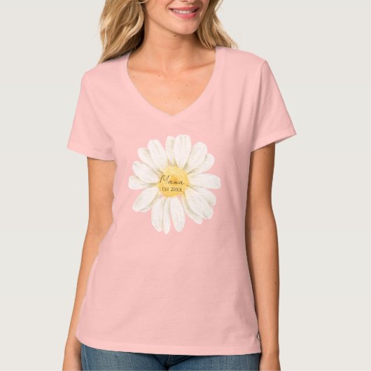 Mama Est - Daisy V-neck Tシャツ (正面)