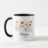Mama Est Floral Year Botanical Wildflower Art マグカップ (左)