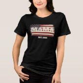 MAMA Est. Year アメリカ国旗 トライブレンドTシャツ (正面)