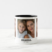 Mama Established Black 3 Photo ツートーンマグカップ (中央)