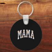 Mama Fall Yall Pumpkin Season Autumn Leaves Thanks キーホルダー (正面)