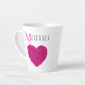 Mama Floral Beautiful Mother’s Day, Birthday Gift  カフェラテマグ (左アングル)