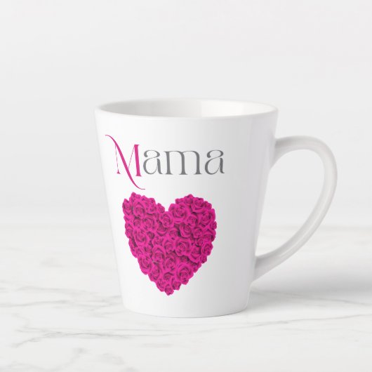 Mama Floral Beautiful Mother’s Day, Birthday Gift  カフェラテマグ (右)