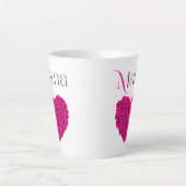 Mama Floral Beautiful Mother’s Day, Birthday Gift  カフェラテマグ (正面)