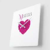 Mama Floral Beautiful Mother’s Day, Birthday Gift  スクエア壁時計 (傾斜)