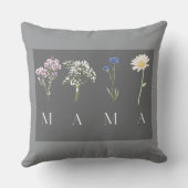 MAMA Floral Botanical Elegant Mother's Day Gift  クッション (裏面)
