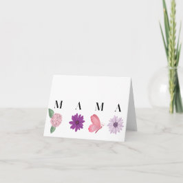 MAMA Floral Butterfly, Mothers Day Card カード