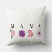 MAMA Floral Butterfly, Mother's Day Gift クッション (裏面)