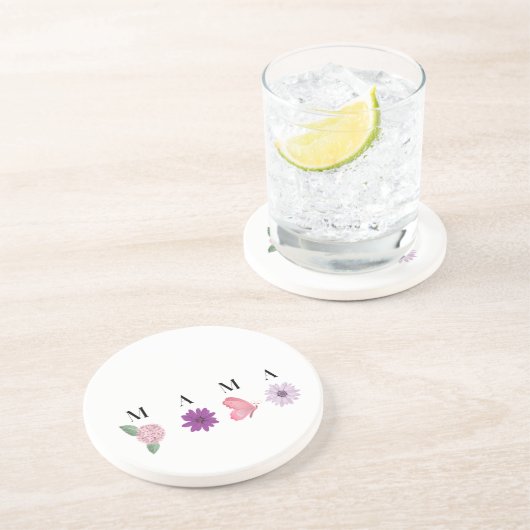 MAMA Floral Coaster – Mother’s Day, Birthday Gift  コースター (側面)
