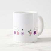 MAMA Floral Coaster – Mother’s Day, Birthday Gift  ジャンボコーヒーマグカップ (正面右)