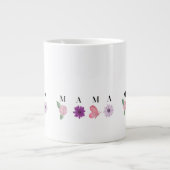 MAMA Floral Coaster – Mother’s Day, Birthday Gift  ジャンボコーヒーマグカップ (正面)