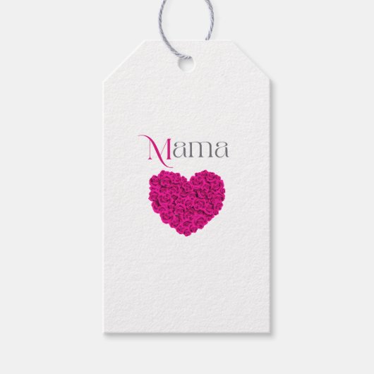 Mama Floral Mothers Day Birthday Editable Version ギフトタグ (正面)