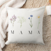 Mama Floral Pastel Botanical Mother's Day Gift クッション (ブランケット)