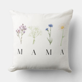 Mama Floral Pastel Botanical Mother's Day Gift クッション