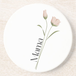 Mama Floral Tulip, Mothers Day, Birthday for Her コースター