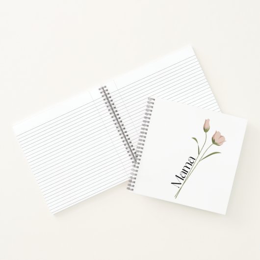 Mama Floral Tulip, Mothers Day, Birthday for Her ノートブック (内部)