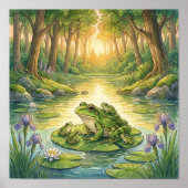 Mama Frog and Froglets Nursery ポスター (正面)