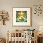 Mama Frog and Froglets Nursery ポスター