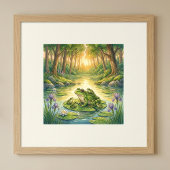 Mama Frog and Froglets Nursery ポスター