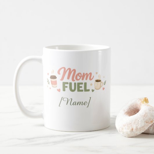 Mama Fuel personilized Mug | Ceramic Coffee Cup コーヒーマグカップ (ドーナツ)