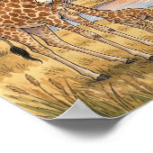 Mama Giraffe and Calf Nursery ポスター (角)