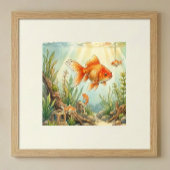 Mama Goldfish and Babies Nursery ポスター