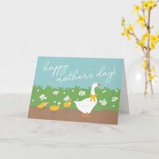 Mama Goose & 3 Goslings Happy Mother's Day カード