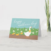 Mama Goose & 3 Goslings Happy Mother's Day カード (正面)