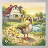 Mama Goose and Goslings Nursery ポスター (正面)