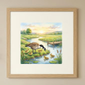 Mama Goose and Goslings Nursery ポスター