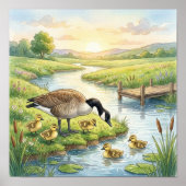 Mama Goose and Goslings Nursery ポスター (正面)