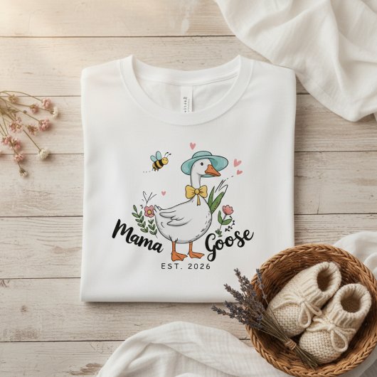 Mama Goose Est Cute Feminine Aesthetic Tシャツ