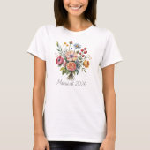 Mama Goose Est Playful Feminine Motherhood Tシャツ (正面)