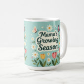 Mama growing season mom life コーヒーマグカップ (正面右)