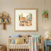 Mama Hamster and Babies Nursery ポスター