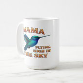 Mama Hummingbird -飛んでいる High in the Sky Edition コーヒーマグカップ (正面左)