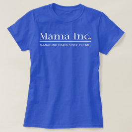 Mama Inc. ママ株式会社カオス管理 カスタムイヤー ディープロイヤル Tシャツ