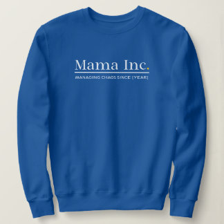 Mama Inc. ママ株式会社 カオス管理 カスタムイヤーディープロイヤル スウェットシャツ