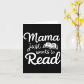 Mama Just Want To Read Book Lovers Bookish Reading カード (黄色い花)