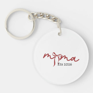 MAMA Keychain 2026 – Minimalist Mama Design, Mom G キーホルダー