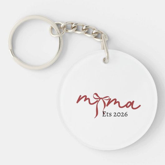 MAMA Keychain 2026 – Minimalist Mama Design, Mom G キーホルダー (正面)