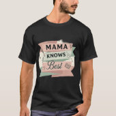 Mama Knows Best Retro Kitchen & Wisdom Tシャツ (正面)
