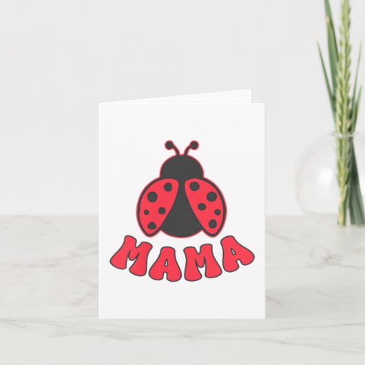 Mama Ladybug First Birthday Girl Family Matching P カード (正面)