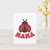 Mama Ladybug First Birthday Girl Family Matching P カード (黄色い花)