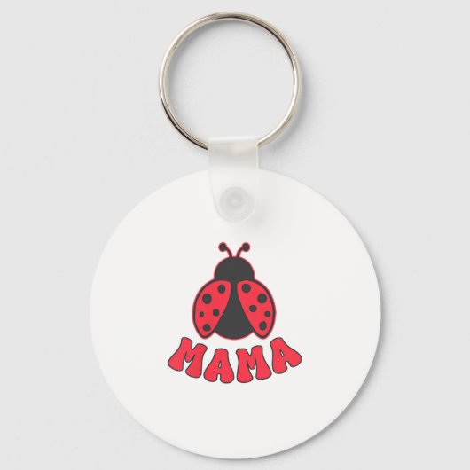 Mama Ladybug First Birthday Girl Family Matching P キーホルダー (正面)