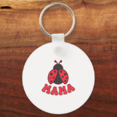 Mama Ladybug First Birthday Girl Family Matching P キーホルダー (正面)