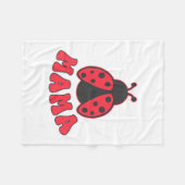Mama Ladybug First Birthday Girl Family Matching P フリースブランケット (正面(横))