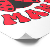 Mama Ladybug First Birthday Girl Family Matching P ポスター (角)