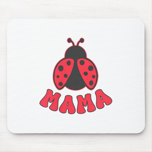 Mama Ladybug First Birthday Girl Family Matching P マウスパッド (正面)